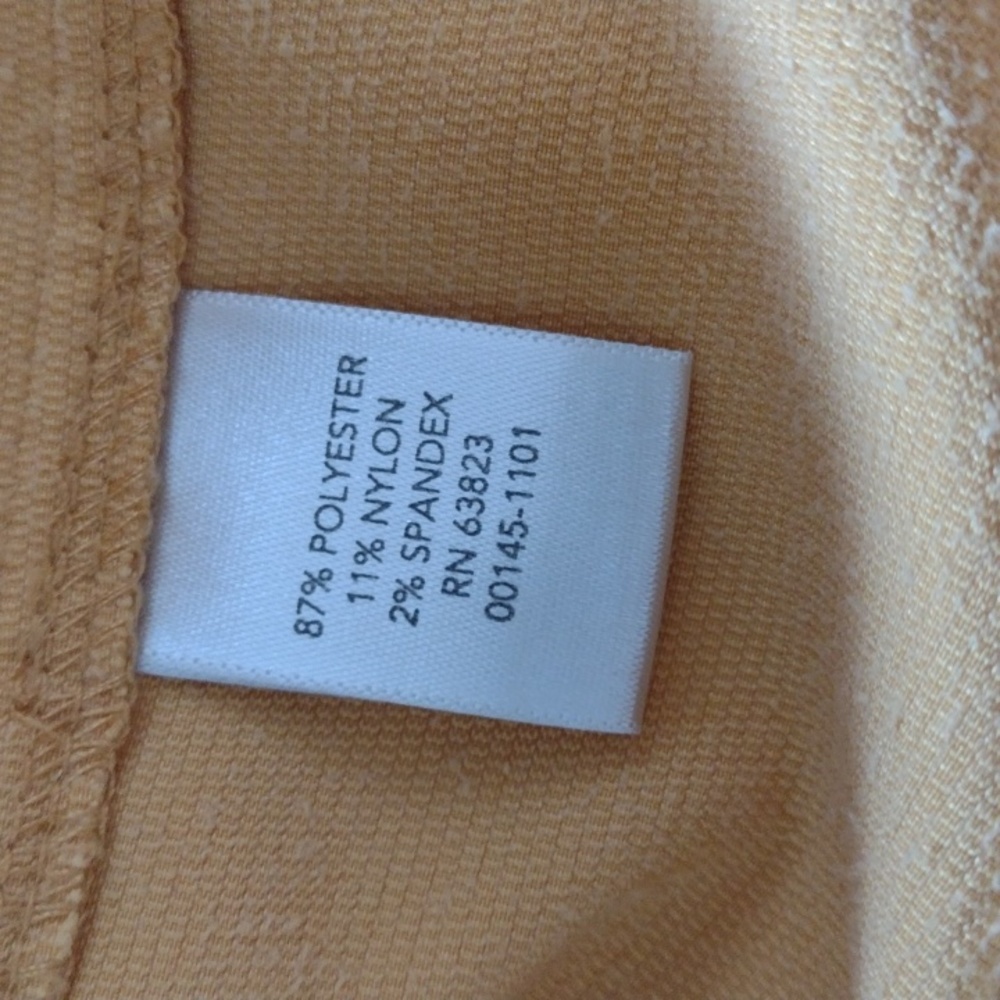 Christopher & banks petite medium m/p sunflower yellow zip corduroy jack… - Picture 10 of 11